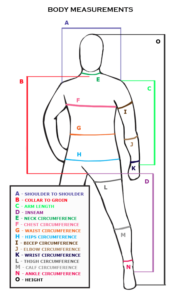body measurement diagram